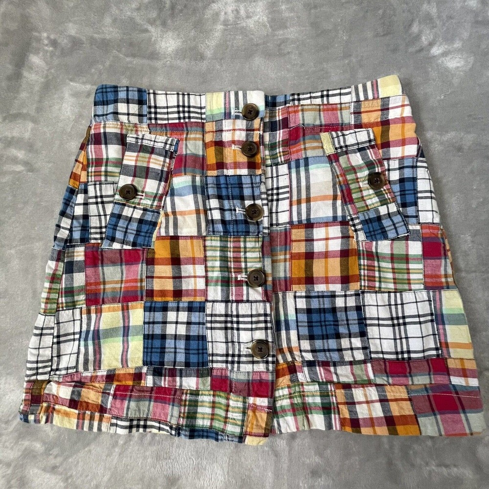 J.Crew Women’s Size 0 Mini Skirt Plaid Multicolor Cotton Short